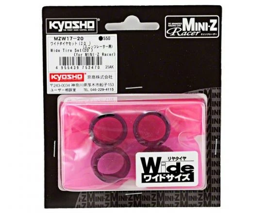 Kyosho Tyres (High-Grip) Mini-Z 20 Shore (4) (Wide) 4 Kyosho Tyres (High-Grip) Mini-Z 20 Shore (4) (Wide) - Image 2