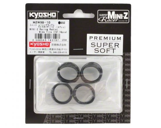 Kyosho Miniz Racing Radial Tyres 10 Shore - Wide (4) 4 Kyosho Miniz Racing Radial Tyres 10 Shore - Wide (4) - Image 2