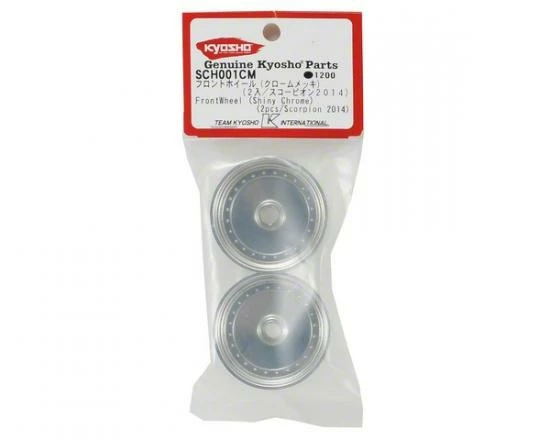 Kyosho Front Wheel (2) Scorpion 2014 - Shiny Chrome 5 Kyosho Front Wheel (2) Scorpion 2014 - Shiny Chrome - Image 3